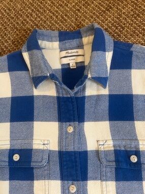 Madewell Classic Ex-Boyfriend Button Down Plaid Long Sleeve Shirt Size S